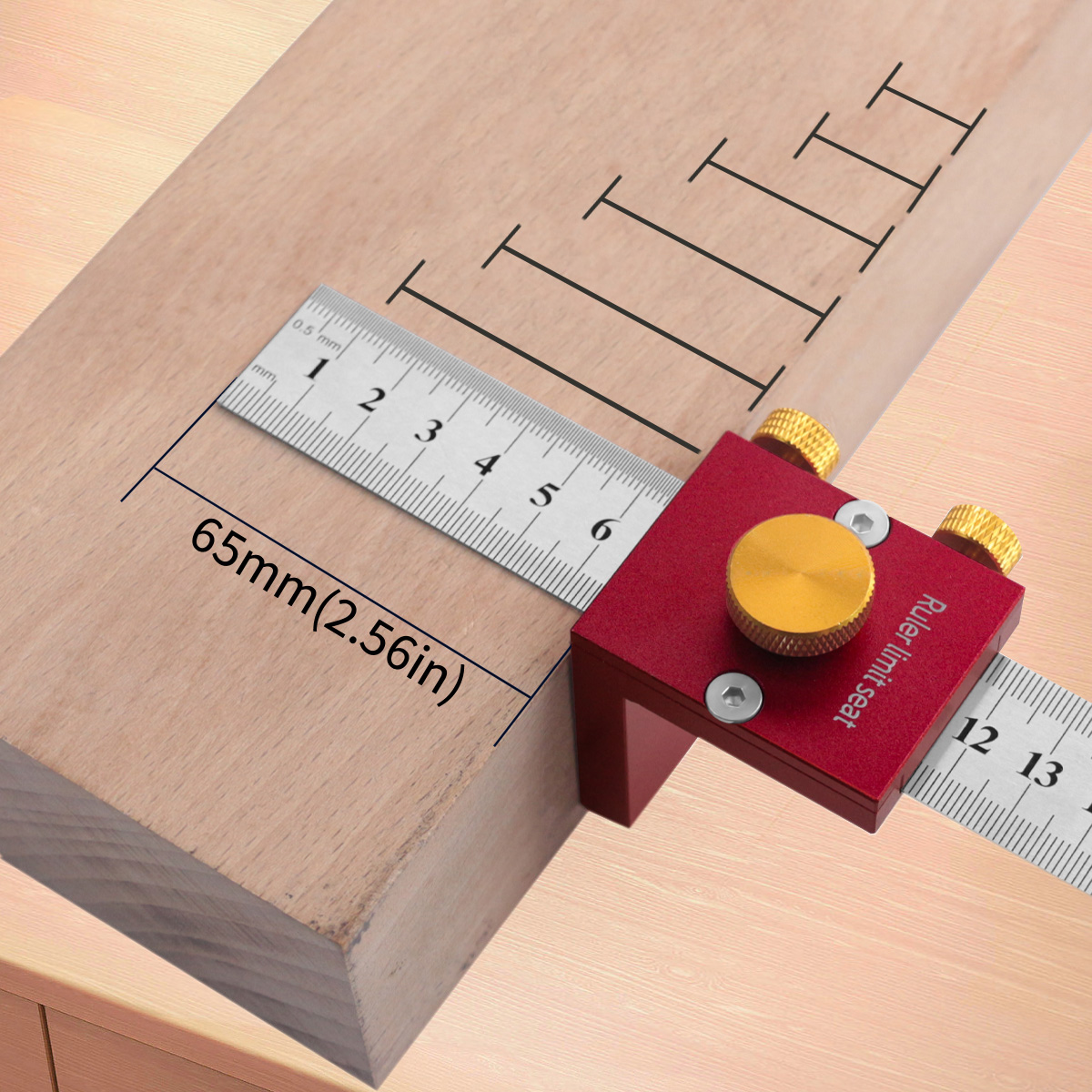 Woodworking Ruler - 30cm/12 Polegada régua de escrita 90