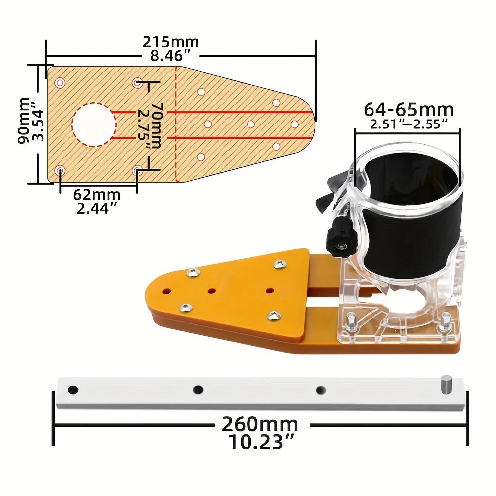 Gabarito de corte circular par - Woodworking Jointer avaliação e preço